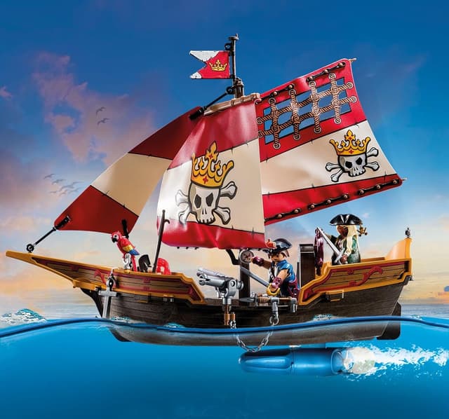 Detalle 2 de PLAYMOBIL Pirate Ship 101-piece set