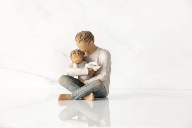 Detalle 2 de Enesco Willow Tree Figura Padre e Hijo Home Deco 🏺
