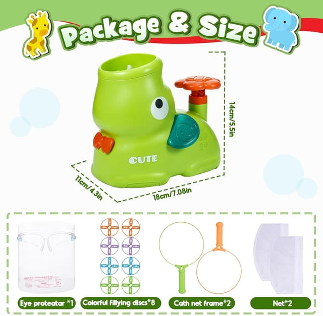 Detalle de Veopoko flying disc launcher outdoor toy set for kids (ages 3–8)