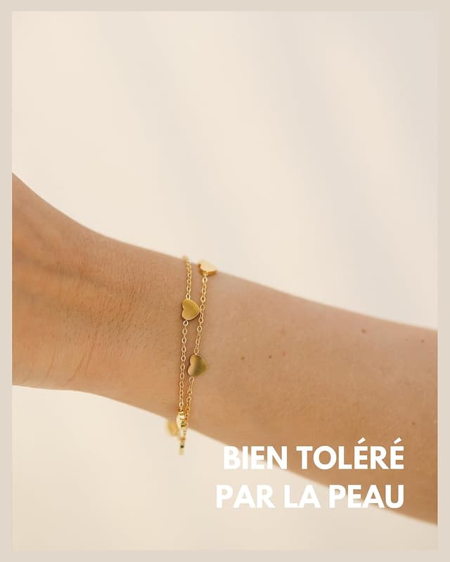 Detalle 2 de GD GOOD.designs EST. 2015 Bracelet cœur filigrané ajustable pour femme (demoiselle d’honneur) en or / argent / or rose