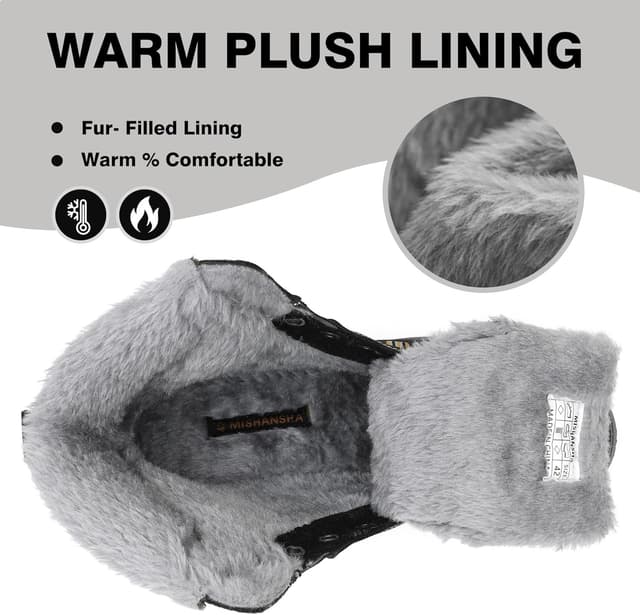 Detalle 2 de Mishansha Herren Winterschuhe warme Gefüttert Winterschuhe