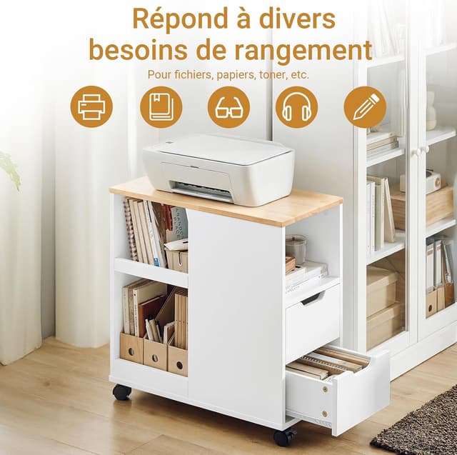 Thumbnail 4 de SoBuy Meuble Imprimante Mobile avec roulettes