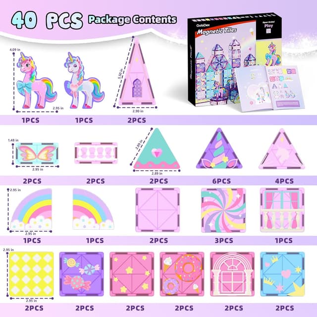 Thumbnail 5 de GobiDex Magnetic Building Blocks Unicorn Toys for Kids 🧩