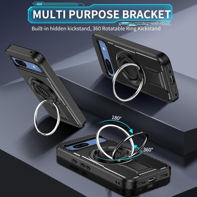 Detalle de Tuvror Hülle Pixel 8A mit 360° Ring