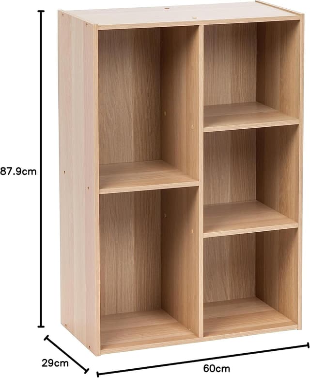 Detalle de Iris Ohyama CX-23C libreria angolare da parete 60 cm in legno, 5 livelli
