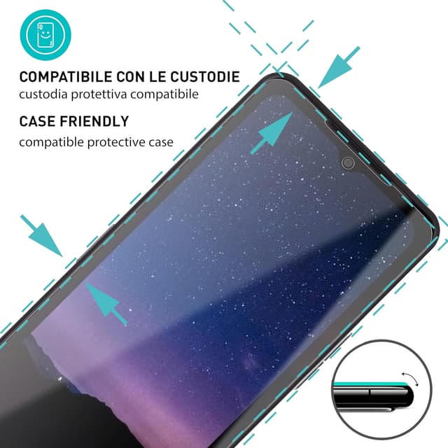 Detalle 2 de smartect Vetro Temperato per CAT S75 (3 pezzi) Clear, 9H, 0.3 mm: protezione anti-graffio senza bolle