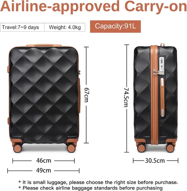 Detalle 2 de British Traveller Hartschalenkoffer 91 L, TSA