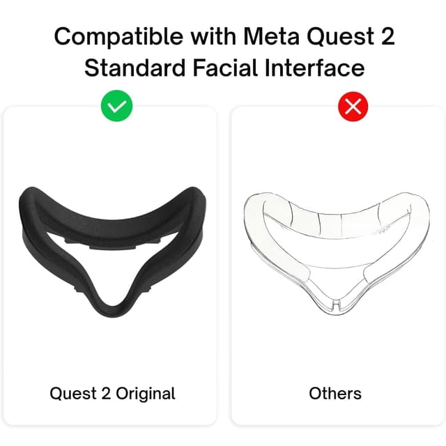 Detalle 2 de Meta Quest 2 Silicone Face Pad 1 Washable VR Covers