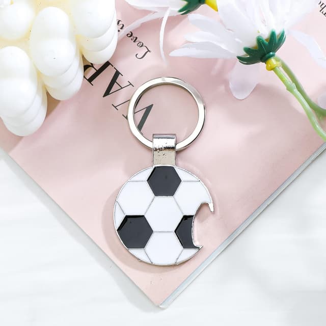 Detalle de Bottle Opener Keyring Football Corkscrew Keychain