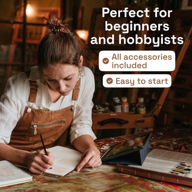 Detalle de ARTISTRO 50 Watercolour Paint Set – Vivid colours in a portable tin box with refillable water brush