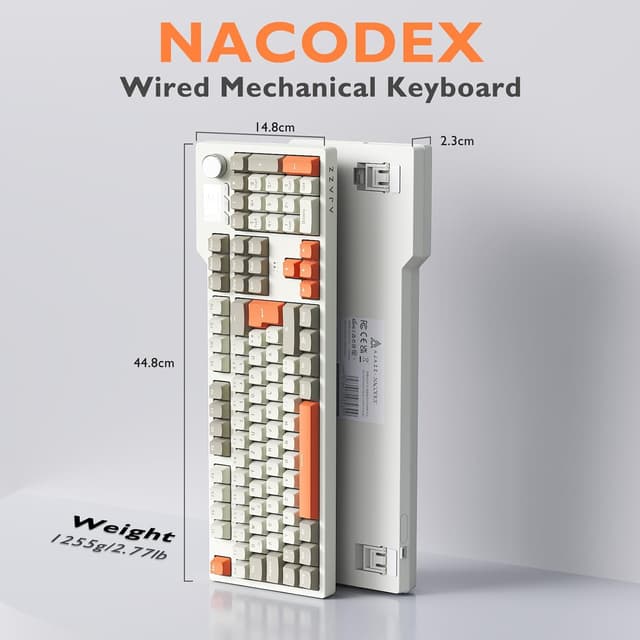 Detalle de nacodex AJAZZ AK35I V3 mechanische Tastatur 104 Tasten ⌨