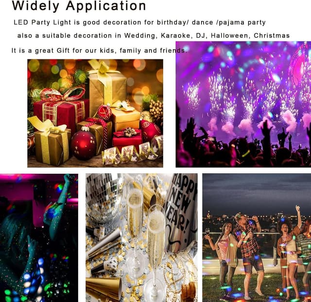 Thumbnail 6 de Y.W.Licht Party Disco Ball Light (7 colours, sound activated, remote control)