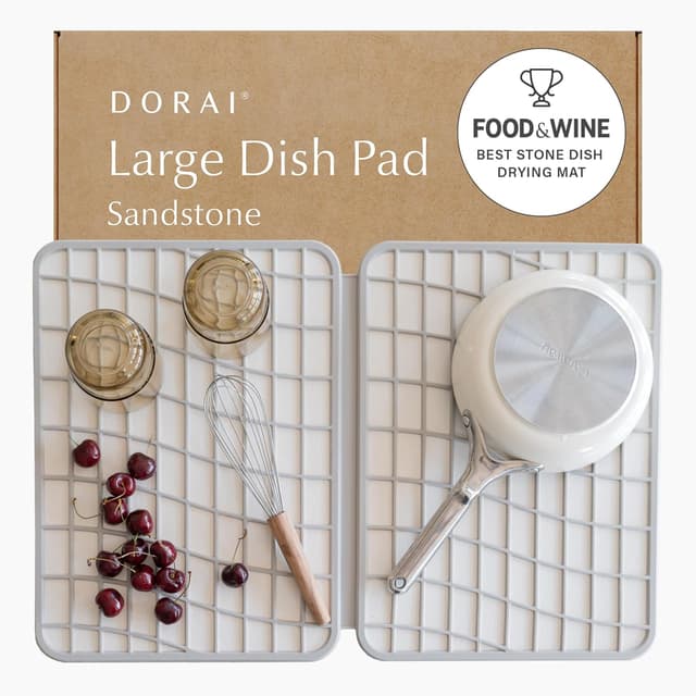 Detalle de Dorai Home Large Dish Pad 24.6" quick-drying dish mat 🧽