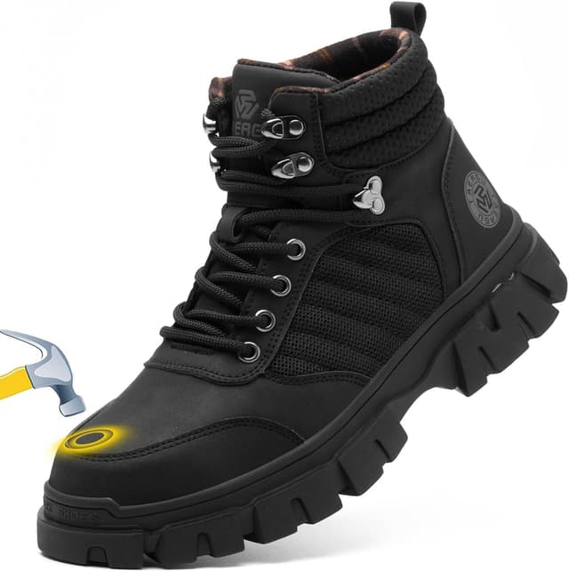 Imagen de KELODON 6 Inch Waterproof Steel Toe Work Boots en OfertitasTOP