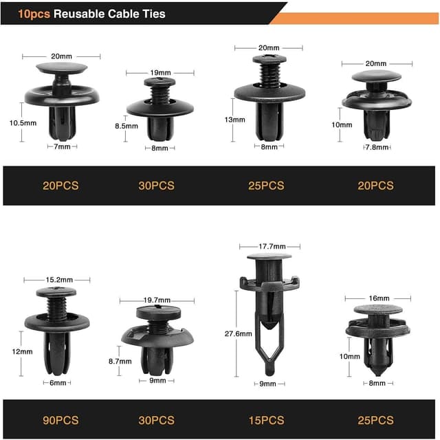 Detalle 2 de GOOACC 635pcs Push Retainer Clips Assortment