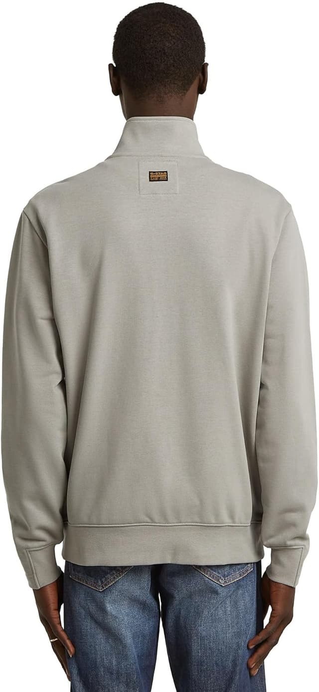Detalle 2 de G-STAR Herren Nifous Half Zip Sweater – Halbreißverschluss mit gerippten Abschlüssen