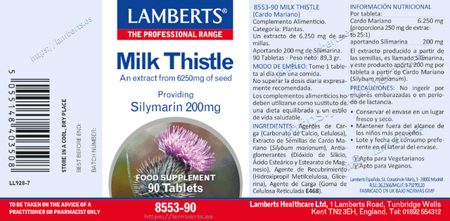 Thumbnail 1 de Lamberts Cardo Mariano 6.250 mg — 90 comprimidos 💊