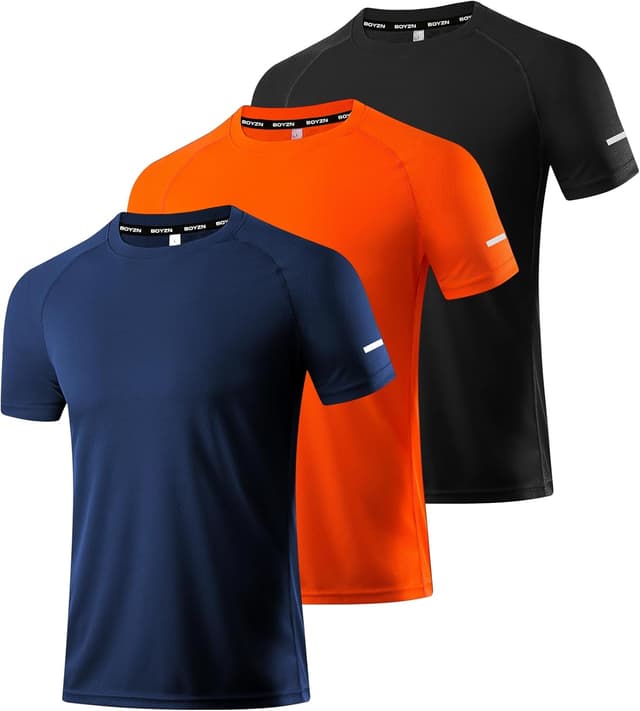Detalle de Boyzn 1er, 3er, 5er oder 7er Pack Sport-T-Shirts für Herren – kurzarm, schnelltrocknend & atmungsaktiv