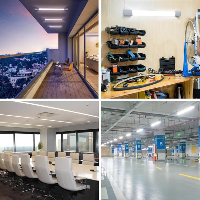 Detalle 2 de Modlicht LED Feuchtraumleuchte 90 cm, 30 W, 5.000 K (kaltweiß), IP65 – Ultraslim Decken-/Wannenleuchte