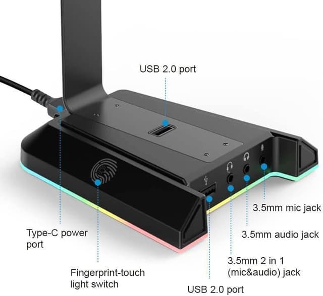 Thumbnail 4 de EKSA Soporte para Auriculares RGB 7.1