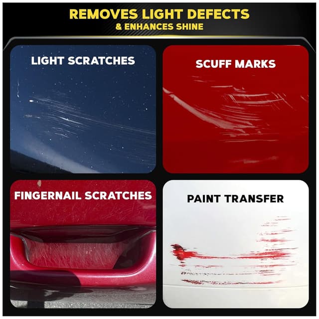 Detalle de Meguiar’s Quik Eraser Kit (ScratchX) Drill-Mounted Pad Scratch Remover for Clear Coats, 4 Count