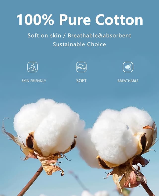 Detalle de QUALFORT Women’s 100% Cotton Crewneck Lightweight Sweater Pullover (Long Sleeve)