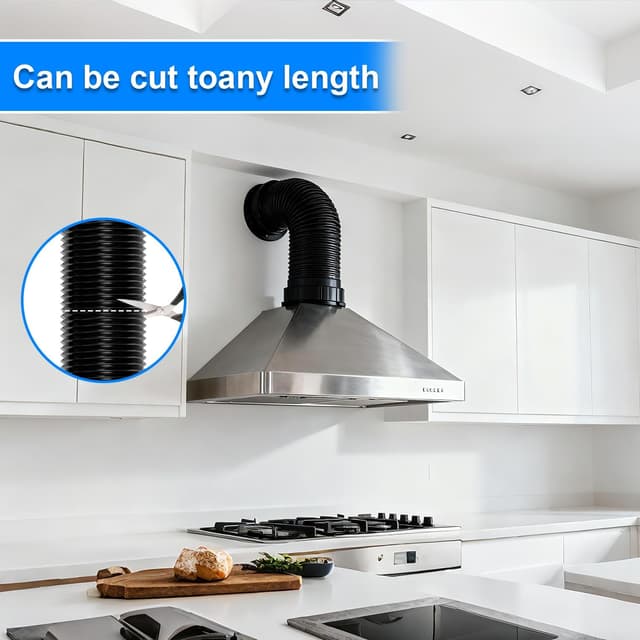 Detalle de Tubo flessibile per cappa e ventilazione 153 mm x 3 m in alluminio/PVC con morsetti in acciaio