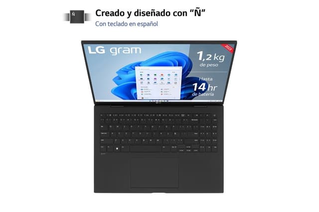 Detalle 2 de LG gram 16Z90R i7, 32 GB, 1 TB SSD, RTX 3050