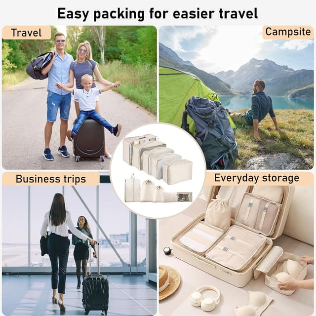 Thumbnail 5 de 9-piece Packing Cubes Travel Organiser for Luggage