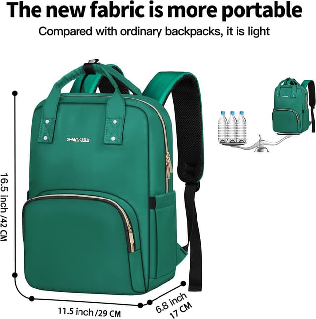 Detalle de Z-MGKISS women’s laptop backpack (15.6 inch) – casual daypack rucksack, 25L, water-resistant nylon