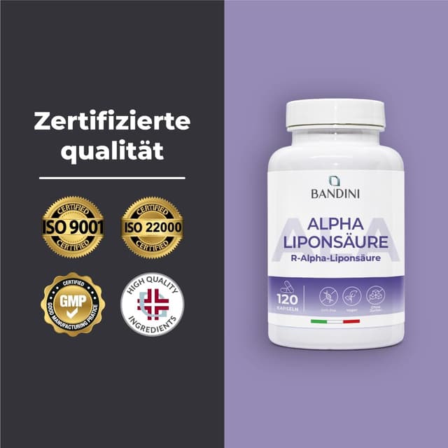 Thumbnail 5 de Bandini Alpha-Liponsäure 650 mg 120 Kapseln