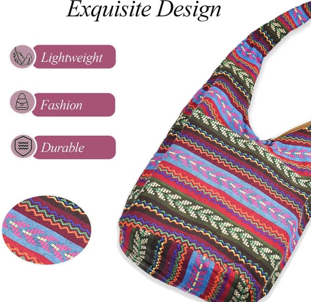 Thumbnail 6 de ModaZeal Hippie Slouch Shoulder Bag – roomy boho crossbody for festivals, shopping & travel