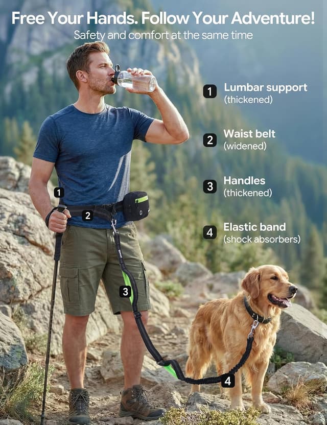 Detalle de Pecute 3 in 1 Hands-Free Dog Lead 130-147