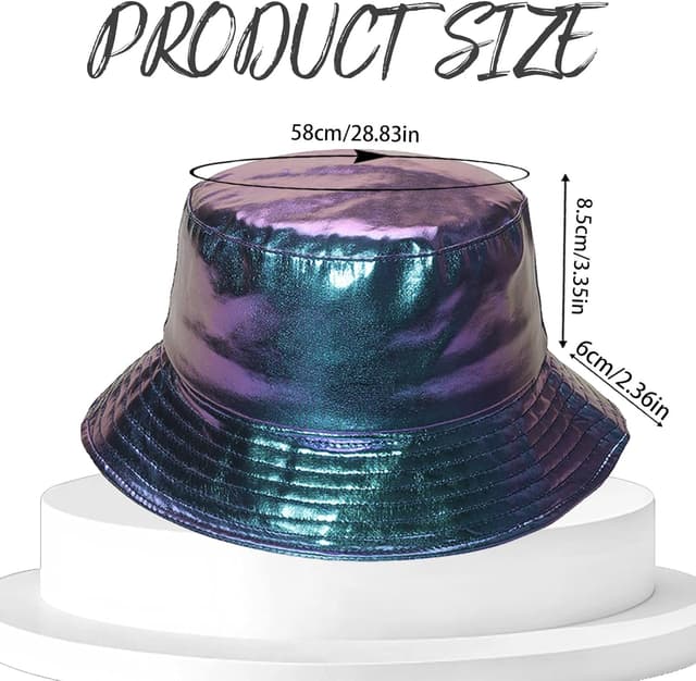 Thumbnail 1 de CWENDANER Glänzender Metallischer Fischerhut 58 cm