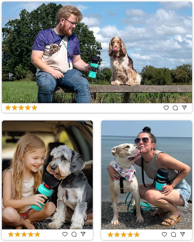 Thumbnail 6 de Lesotc 1000 ml botella agua perros plegable