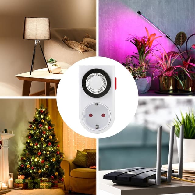 Detalle de HBN Mechanische Zeitschaltuhr Steckdose 3680 W Timer