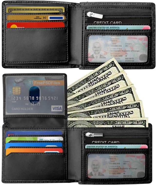Detalle 2 de BIAL Mens RFID Blocking Bifold Wallet 10.92cm