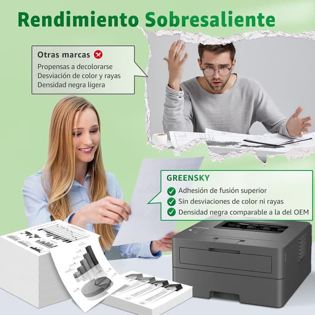 Thumbnail 3 de GREENSKY Tóner Compatible TN2510XL para Brother 🖨