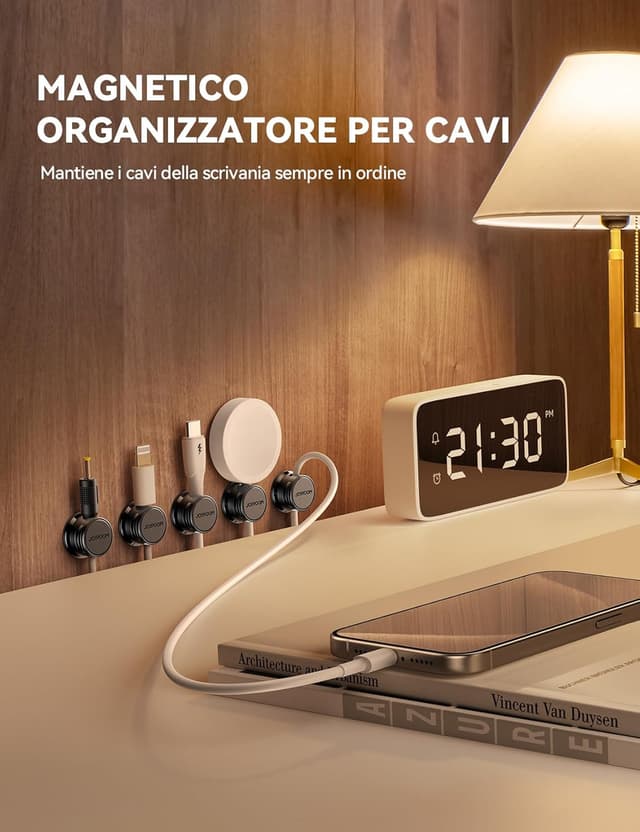 Detalle 2 de JOYROOM Clip per Cavi magnetica 7,5 mm 6 pezzi
