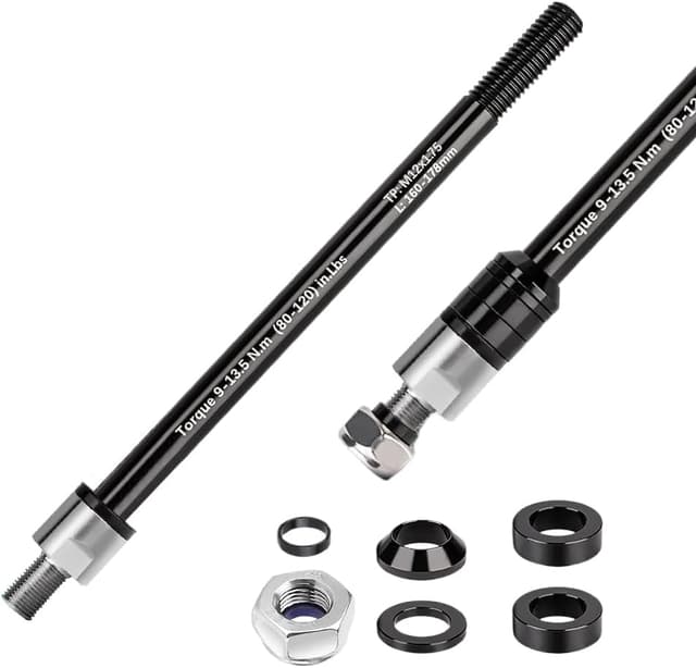 VOHESEA Steckachsen-Adapter M12 (160–178 mm) für Fahrradanhänger – mit Distanzstücken