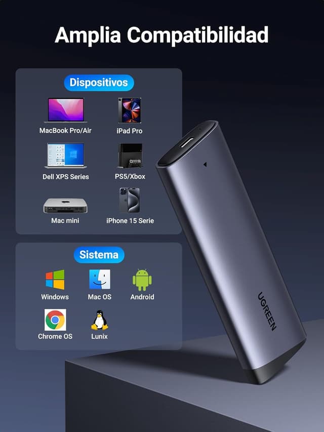 Thumbnail 4 de UGREEN Carcasa SSD M.2 NVMe 10Gbps 💾