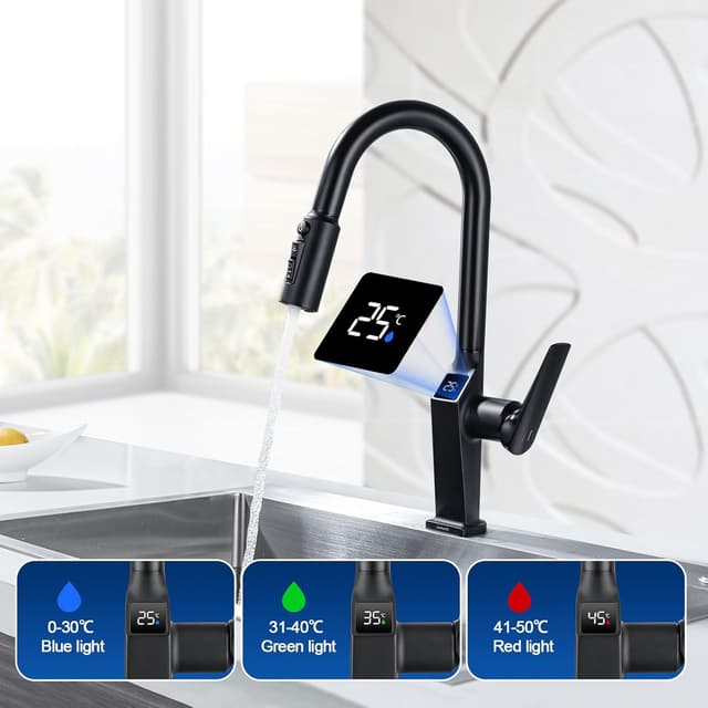 Detalle 2 de LakeBayMZC rubinetto cucina 3 vie LED