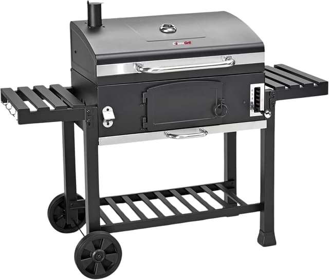 Detalle de CosmoGrill XXL smoker BBQ for charcoal