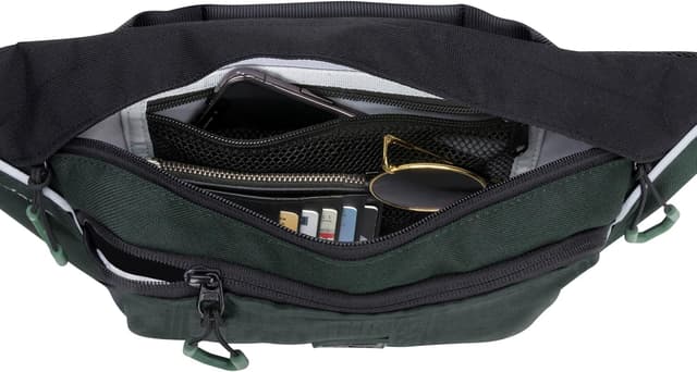 Detalle de AUDETIC Bauchtasche Damen & Herren Oliv „Drip“ – wasserabweisende Gürteltasche für Sport, Outdoor & Alltag