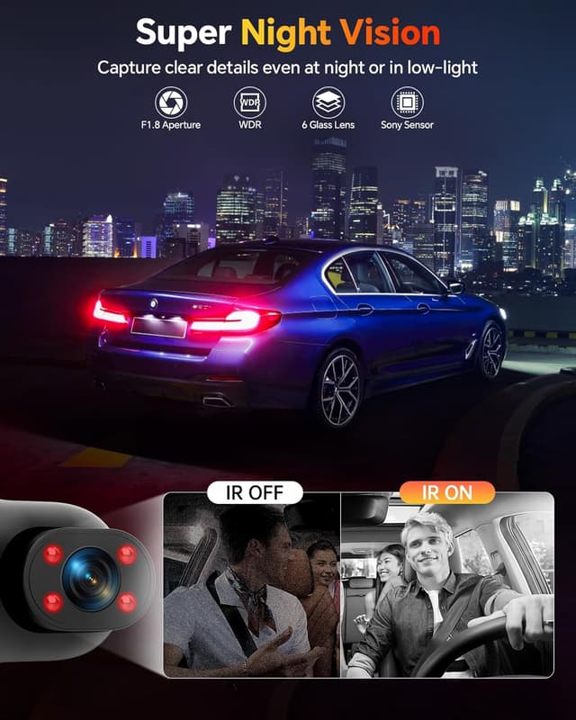 Detalle 1 de Kussla Dash Cam 3-Channel 64GB