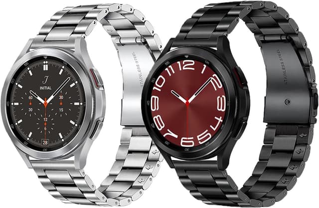 Detalle de OTOPO 20mm stainless steel quick-release strap for Samsung Galaxy Watch 4/5/6 & Classic (40–47mm)