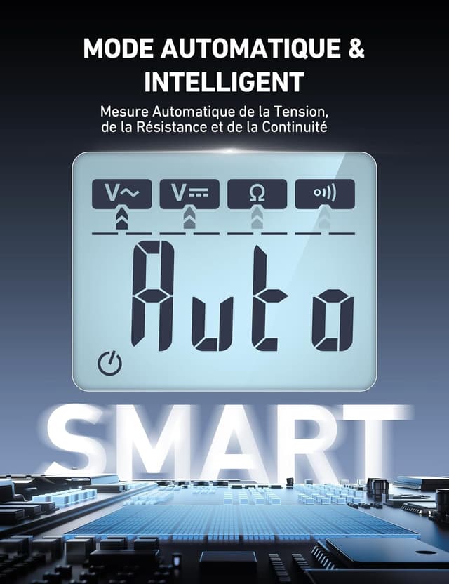 Detalle de AstroAI 4000 Counts Multimètre intelligent 4000