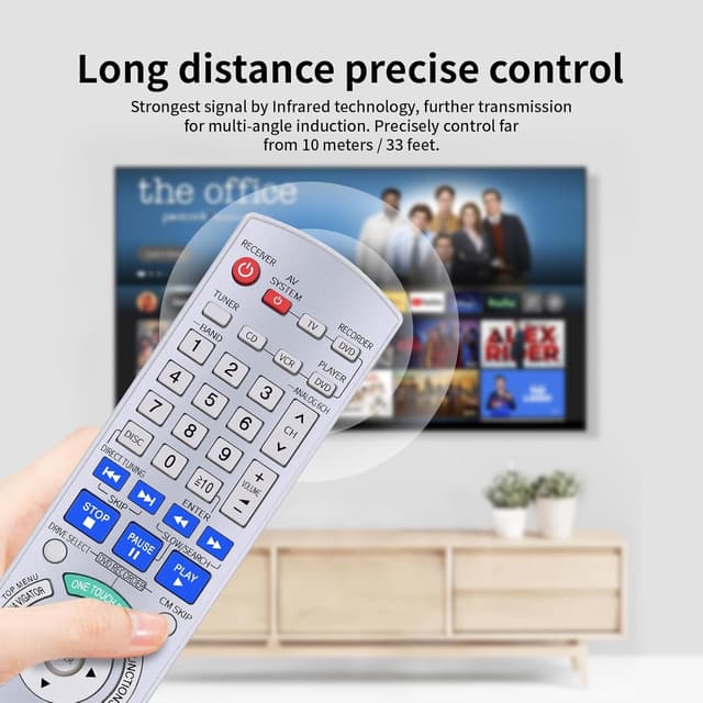 Thumbnail 6 de TCNOUMT EUR7662YN0 replacement remote for Panasonic audio receivers and stereo systems