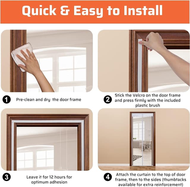 Thumbnail 6 de Anpro Magnetic Door Screen 90x212 cm