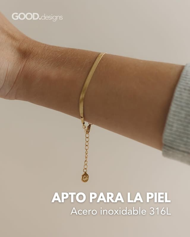 Detalle 2 de GD GOOD.designs Pulsera serpiente 3mm